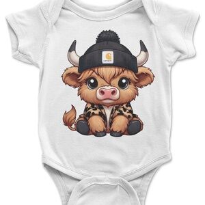 Highland Cow Unisex Baby Onesie